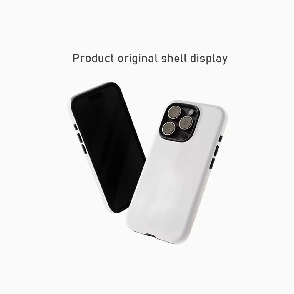 Simples Market M-MonsterES glossy white magnetic energy-drink 2-in-1 phone case for iPhone 11–17 Pro Max, two cases shown