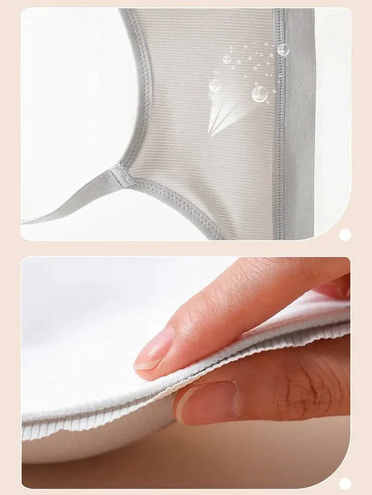 Women’s wireless push-up bra, light gray breathable fabric, wire-free bralette