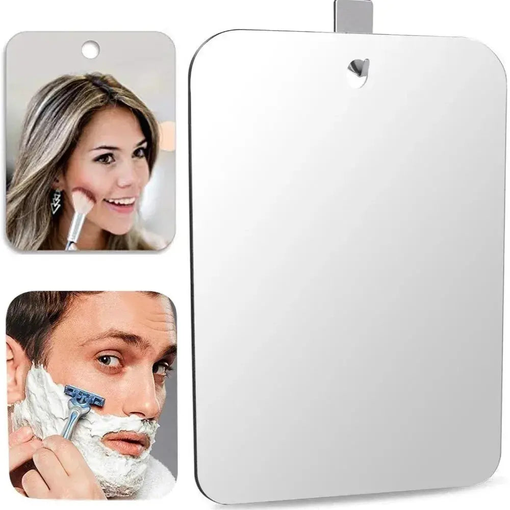 Simples Market anti-fog bathroom mirror with wall hook; fogless acrylic vanity mirror, portable