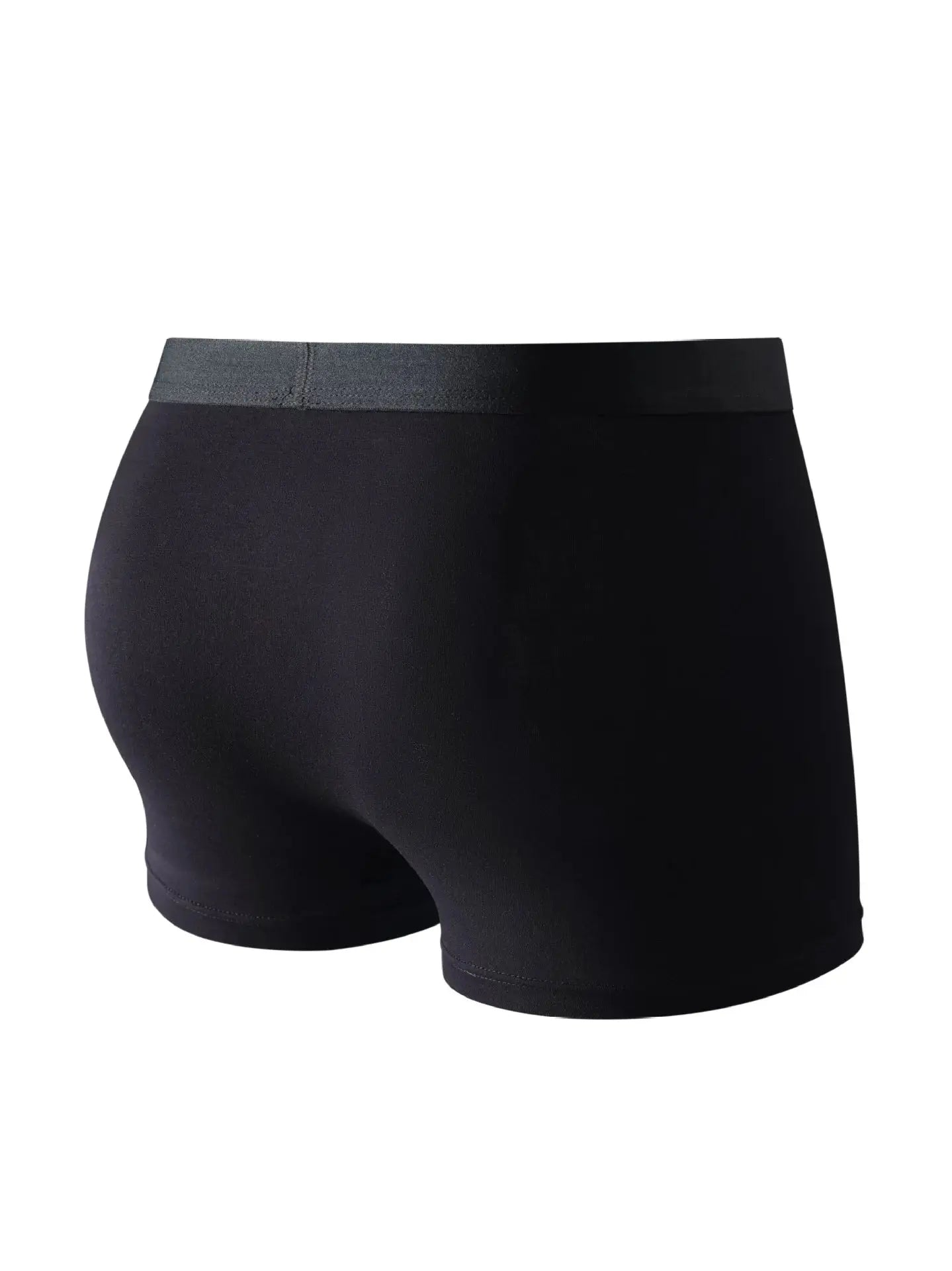 Simples Market 6-piece bamboo fiber men's boxer shorts set in solid black, soft breathable fabric.