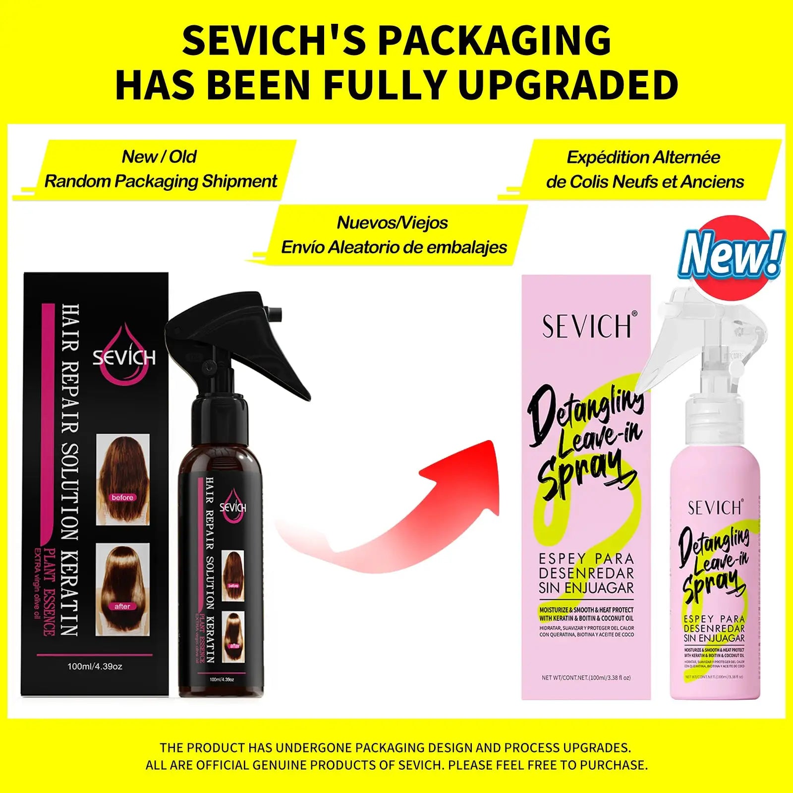 Sevich 100ml Hair Repair Spray Repairs damage restore soft hair for all hair types keratin Hair & Scalp Treatment