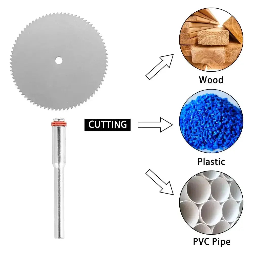 11 Piece Mini Circular Saw Blade Set Stainless Steel Cutting Discs For Wood Metal Plastic Rotary Tool