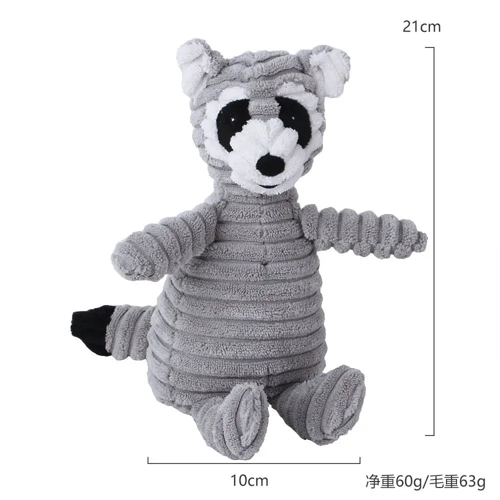 Corduroy Monkey And Pig Voice Plush Molar Toy For Dogs Vent Training Dental Care Teeth Cleaning Large Dog Toys
