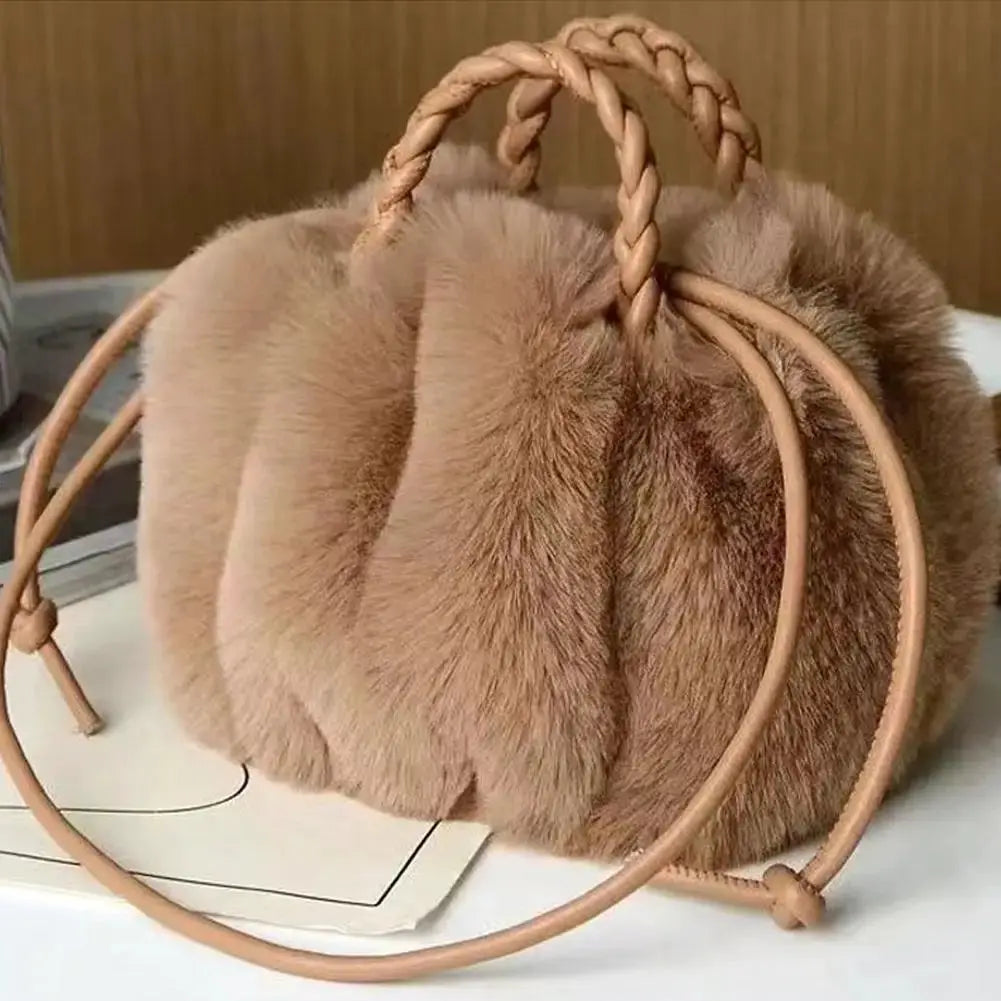 CloudPuff Pumpkin Bag 2025 Plush Cloud Crossbody For Autumn Winter Cozy Tote With Versatile Carrying Options