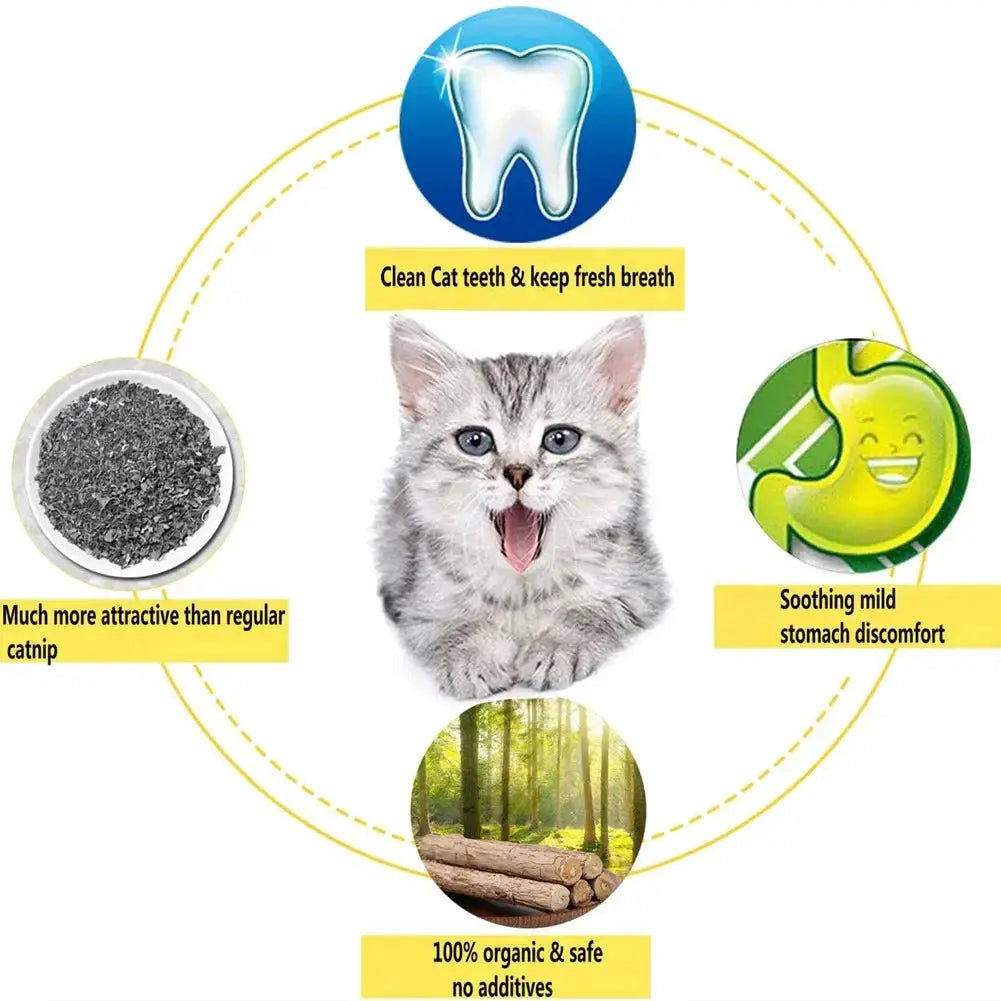 15pc natural matatabi cat chew toy kit for teeth cleaning by Simples Market