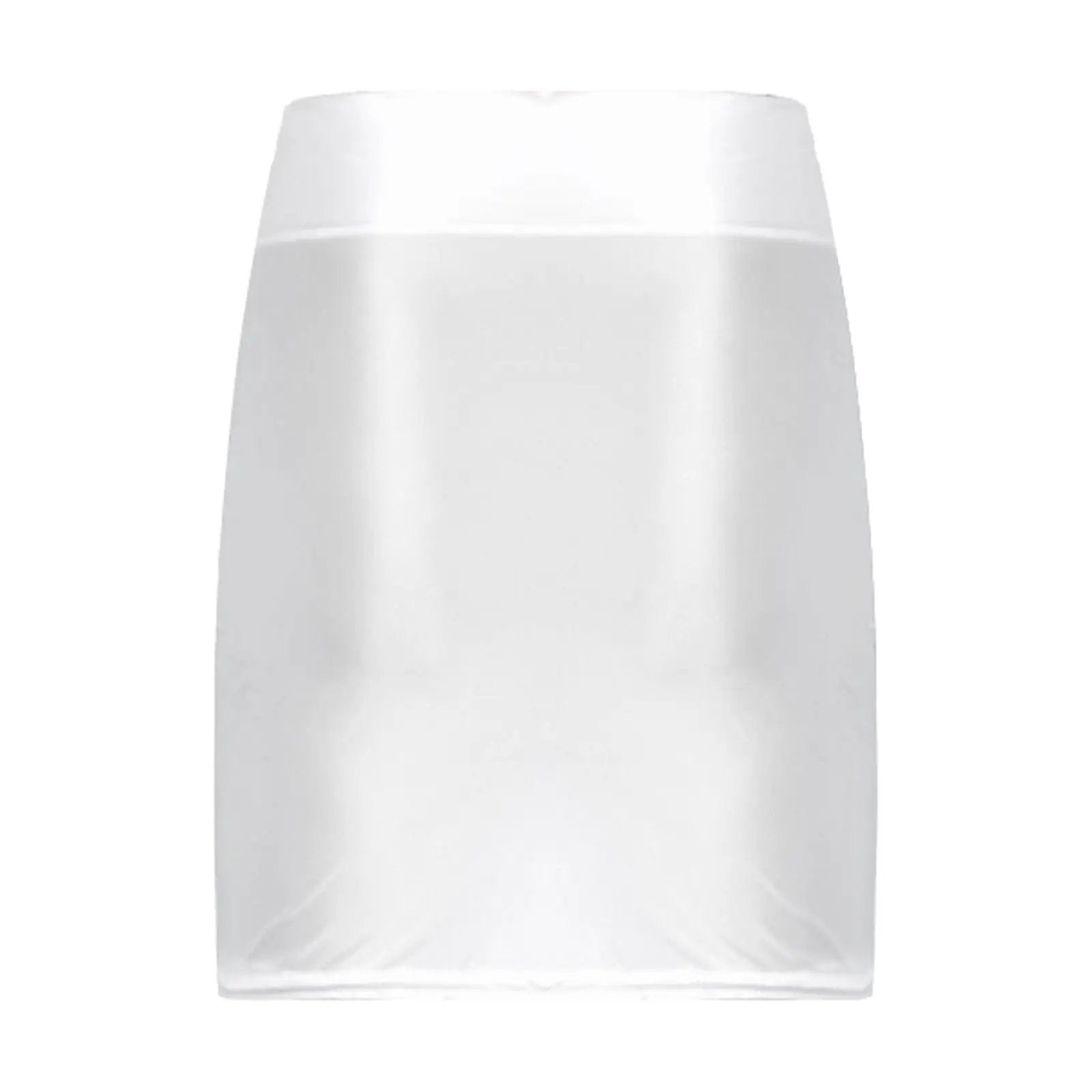 Ladies glossy white patent-leather mini skirt for clubwear