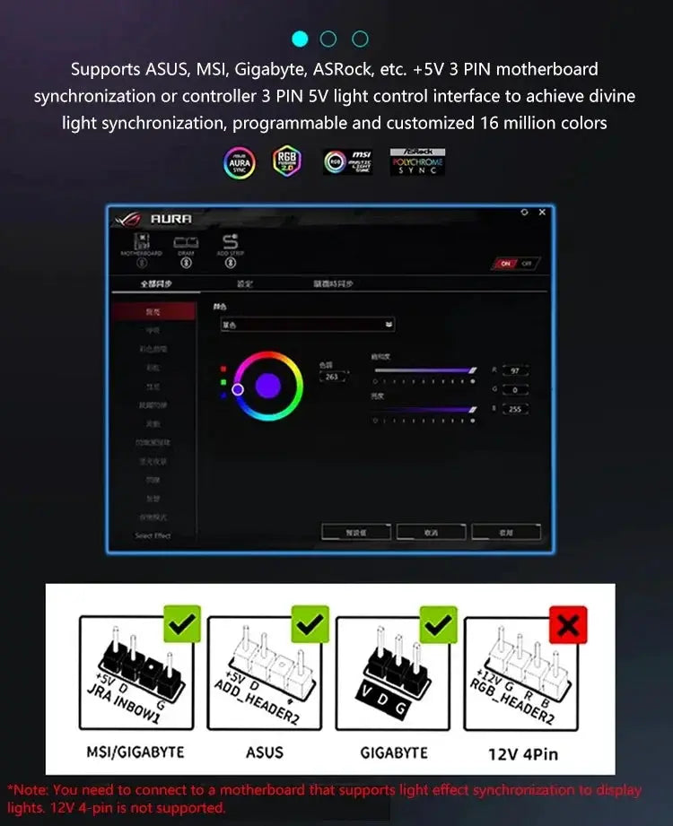 LDPCSJ Prism 4RS 120mm ARGB PC case fan with infinity mirror, motherboard sync via 4-pin PWM