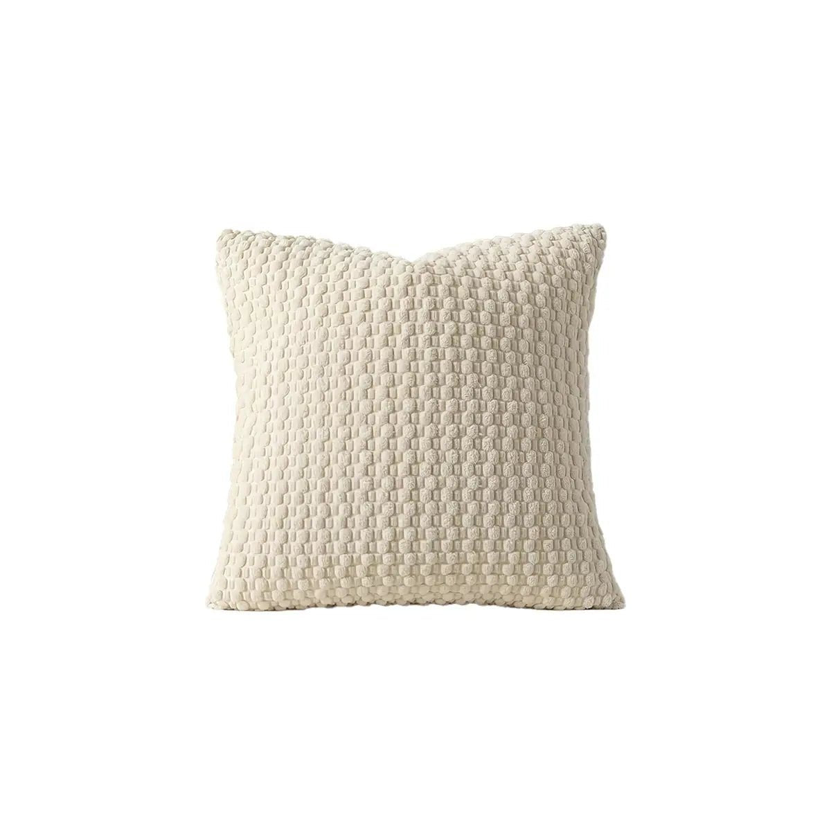 Soft Boho Style Double Sided Pillow Cover Corduroy Stripe Square Farmhouse Neutral Decor 100 Percent Polyester - Simples Market