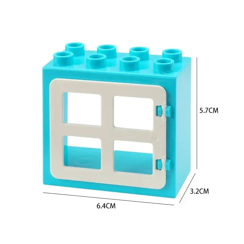 Big Building Blocks Houses Kit With Doors Windows Walls And Roof Compatible With Large Bricks Boys And Girls Toy Gifts
