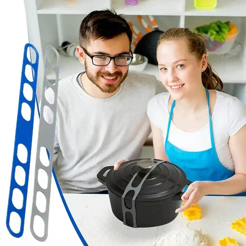 54cm Reusable Silicone Lid Strap Elastic Band Universal Pot Lid Holder for Lunch Box Outdoor Tableware Tool