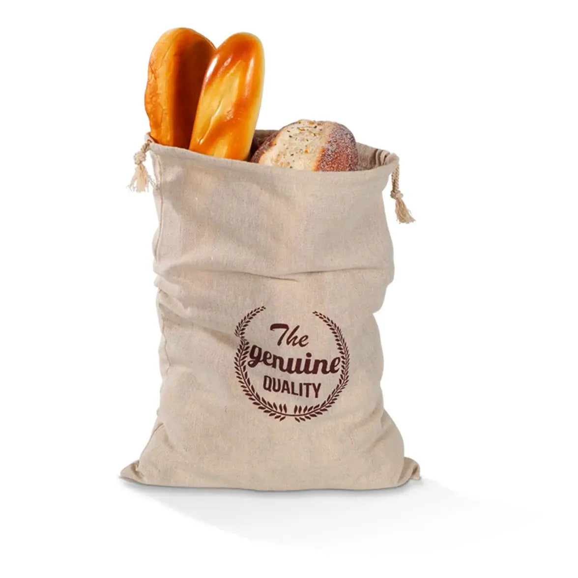 Linen Bread Bags Reusable Drawstring Bag For Loaf Baguette Storage