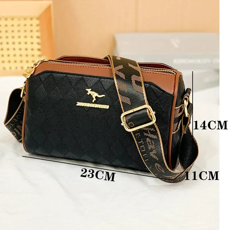 Famous Designer Womens Messenger Bag Crossbody In Luxury PU Leather With Durable Checkered Design
