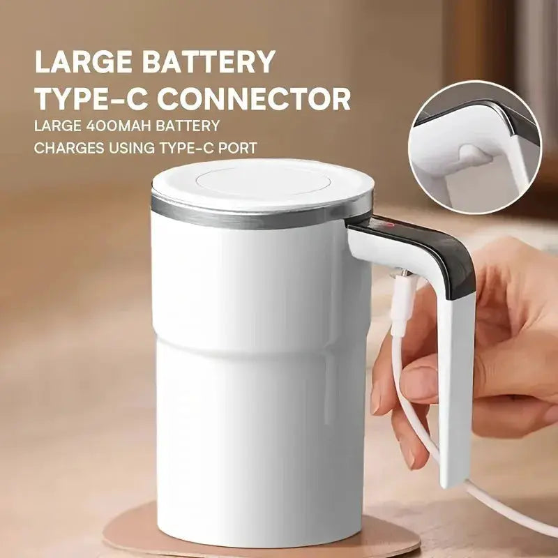 380ml Electric Coffee Self Mixing Mug IP67 Waterproof USB Charging Digital Display Automatic Magnetic Stirring Cup