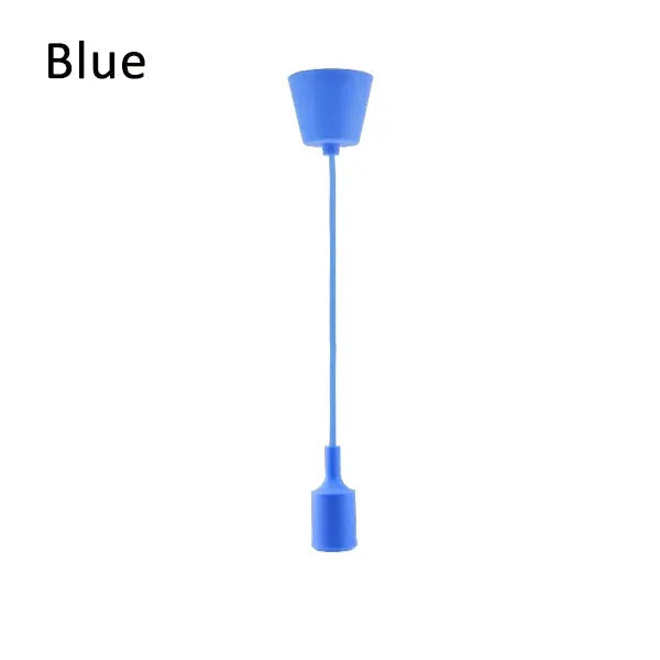 Pendant lamp blue silicone gel with single head and 100 cm cord