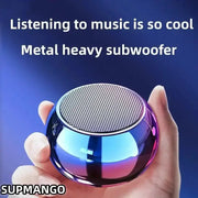 M3 Flash Wireless Bluetooth Speaker Portable Compact Outdoor Stereo With Steel Gun Metal Finish And Heavy Subwoofer Bass
