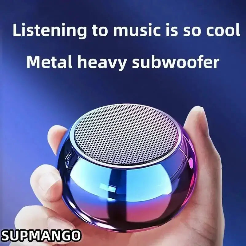M3 Flash Wireless Bluetooth Speaker Portable Compact Outdoor Stereo With Steel Gun Metal Finish And Heavy Subwoofer Bass