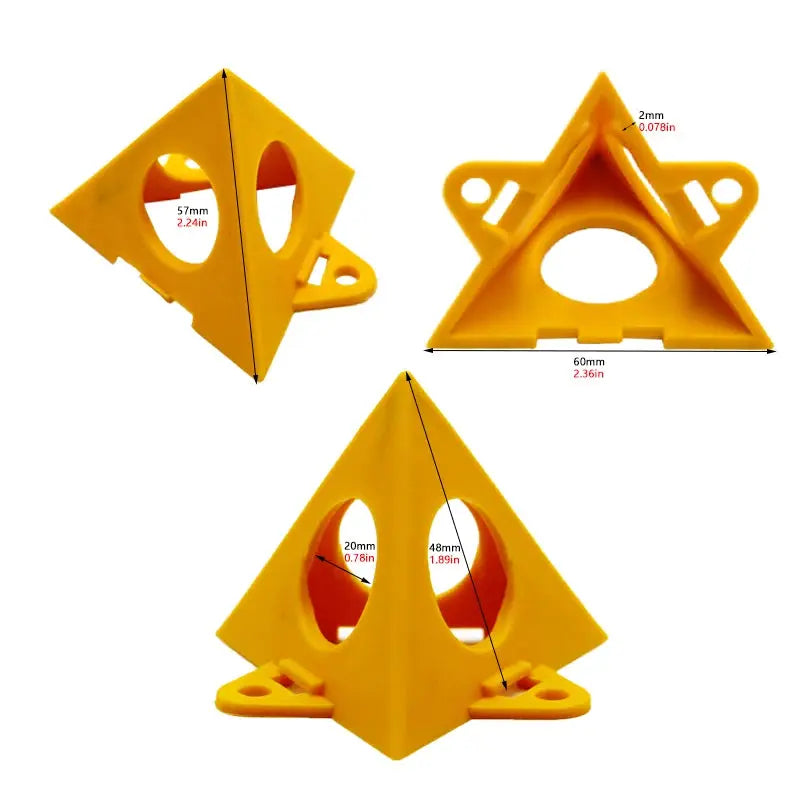 10 Piece Pyramid Shaped Triangular Bracket Set for Woodworking Paint and Spray Applications