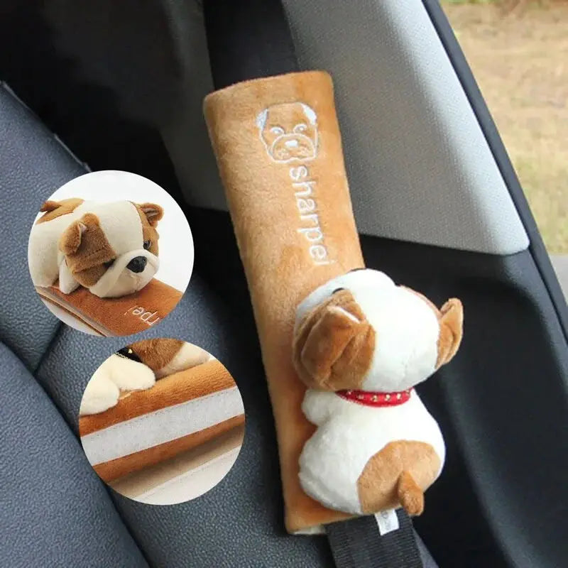 Cute Animal Car Seat Belt Pads Universal Fit Cushion Cover For Shoulder Straps And Belt Protection