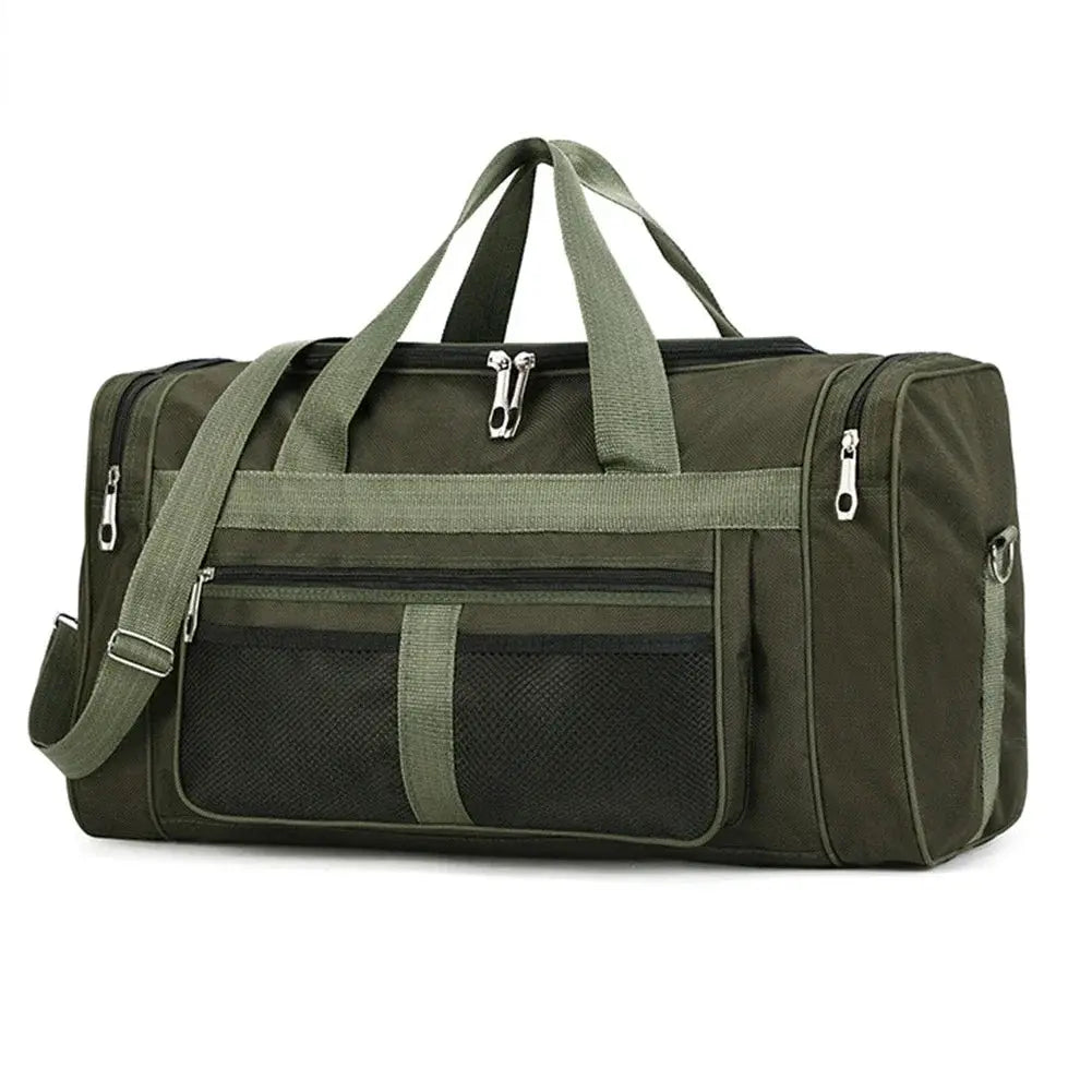 Simples Market Oxford dry/wet separation gym bag, large capacity, waterproof olive green duffel with multiple pockets