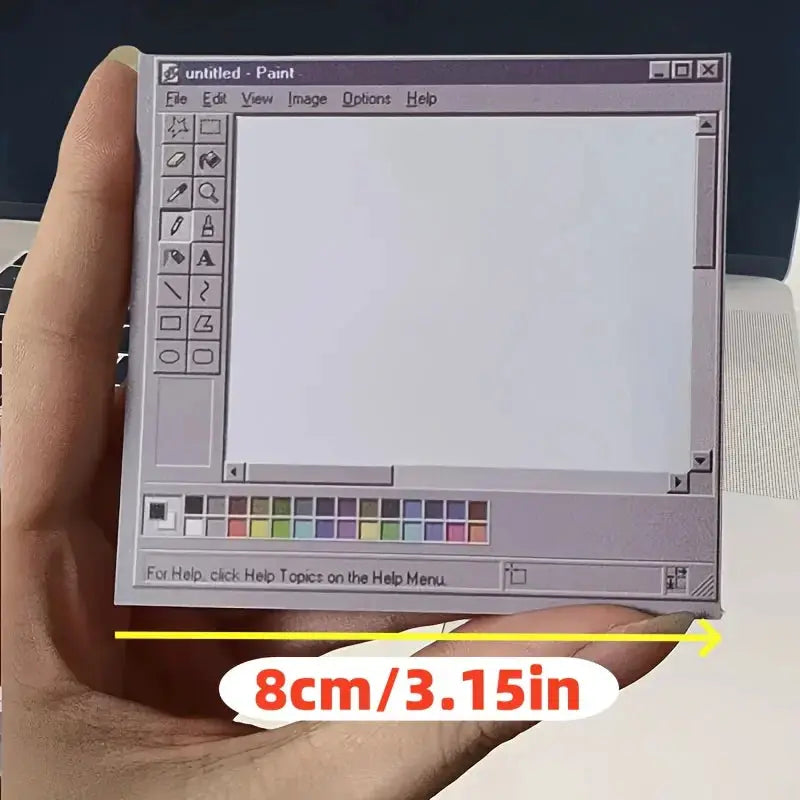 Vintage Computer Drawing Sticky Notes 50 Sheets Durable Adhesive for Artists and Office Use