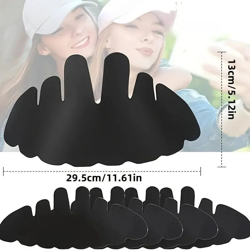 5 Pack Sweat Liner Pads For Baseball Caps And Hard Hats Absorbent Sweatband Inserts For Wide Brim Caps All Season Knit