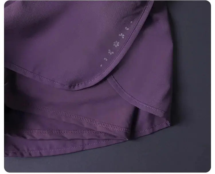 Women's 2-in-1 shorts with pockets, purple lightweight breathable fabric by Simples Market
