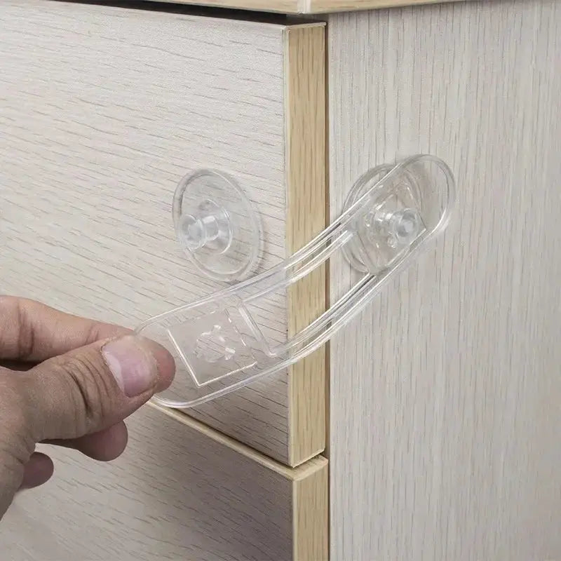 Multi-functional child safety lock; transparent soft strap for drawers and refrigerators by Simples Market