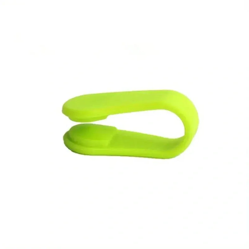 Mini Hukou finger joint tiger point massage clip by Simples Market; neon green silicone acupressure massager