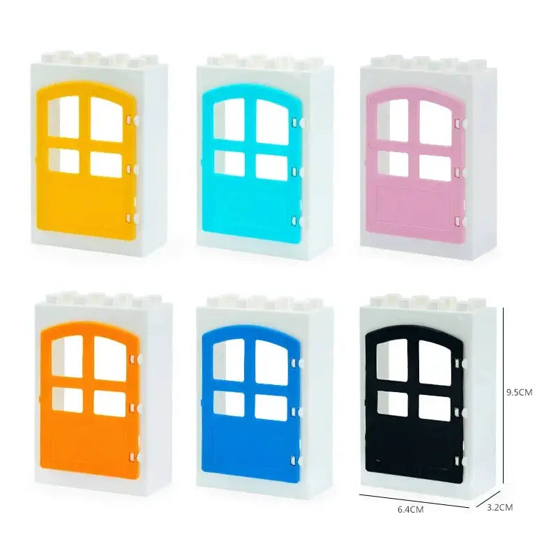 Big Building Blocks Houses Kit With Doors Windows Walls And Roof Compatible With Large Bricks Boys And Girls Toy Gifts