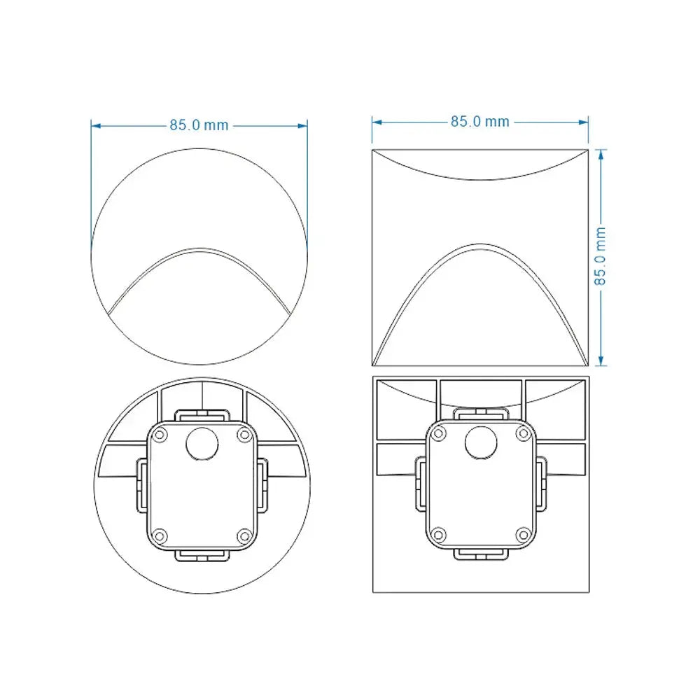 Outdoor recessed wall lamp, IP65 waterproof, 3W LED, embedded mount for steps, balcony and porch
