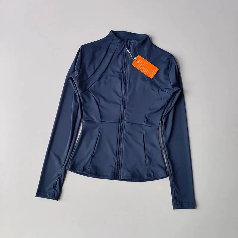AeroFlex Ladies Slim Fit Zip Sports Jacket With Breathable Warmth For Cold Weather Workouts