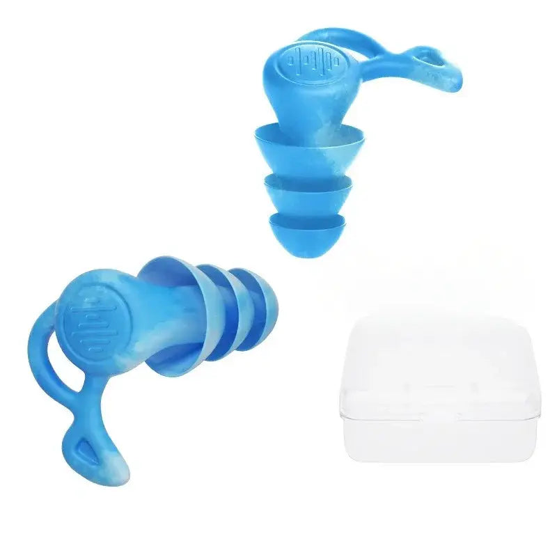 AquaShield 3 Layer Anti Noise Silicone Reusable Earplugs Waterproof Comfort For Sleeping Swimming Diving And Surfing