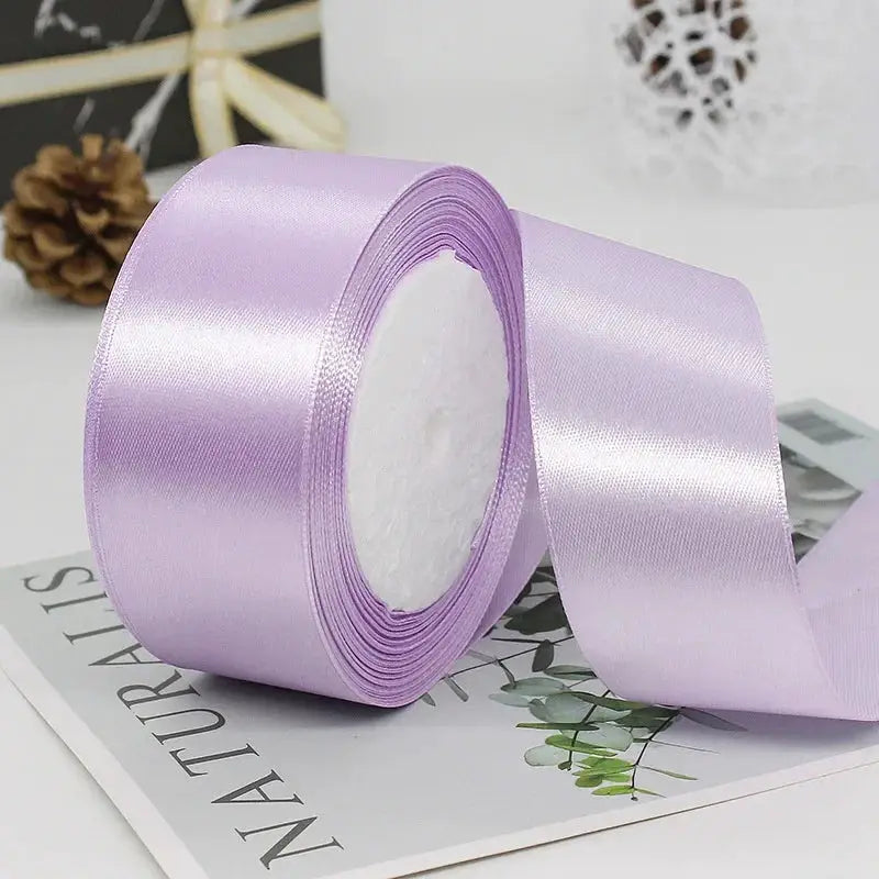22 Meters Satin Ribbon Assorted Colors 6mm Wide 100 Percent Polyester Gift Wrap Craft Bow