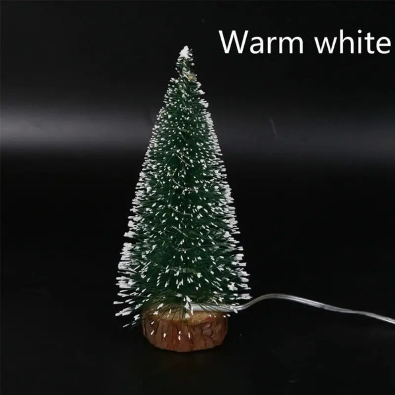 LED Light Mini Artificial Christmas Tree Tabletop Decor Snow Frost Xmas Tree in 4 Sizes