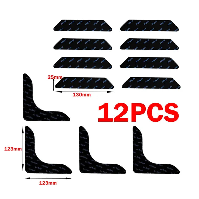 Non Slip Carpet Sticker Patches Reusable Washable Anti Curling Floor Rug Gripper Corner Pad