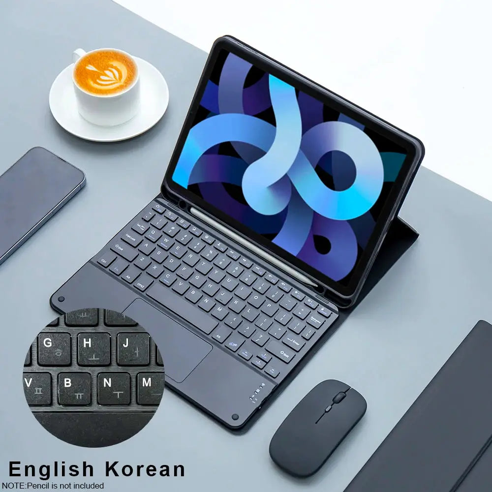 Magic Keyboard With Wireless Mouse Case For iPad 9th Gen 10.2 7th 8th Pro 11 Air M3 M4 All In One