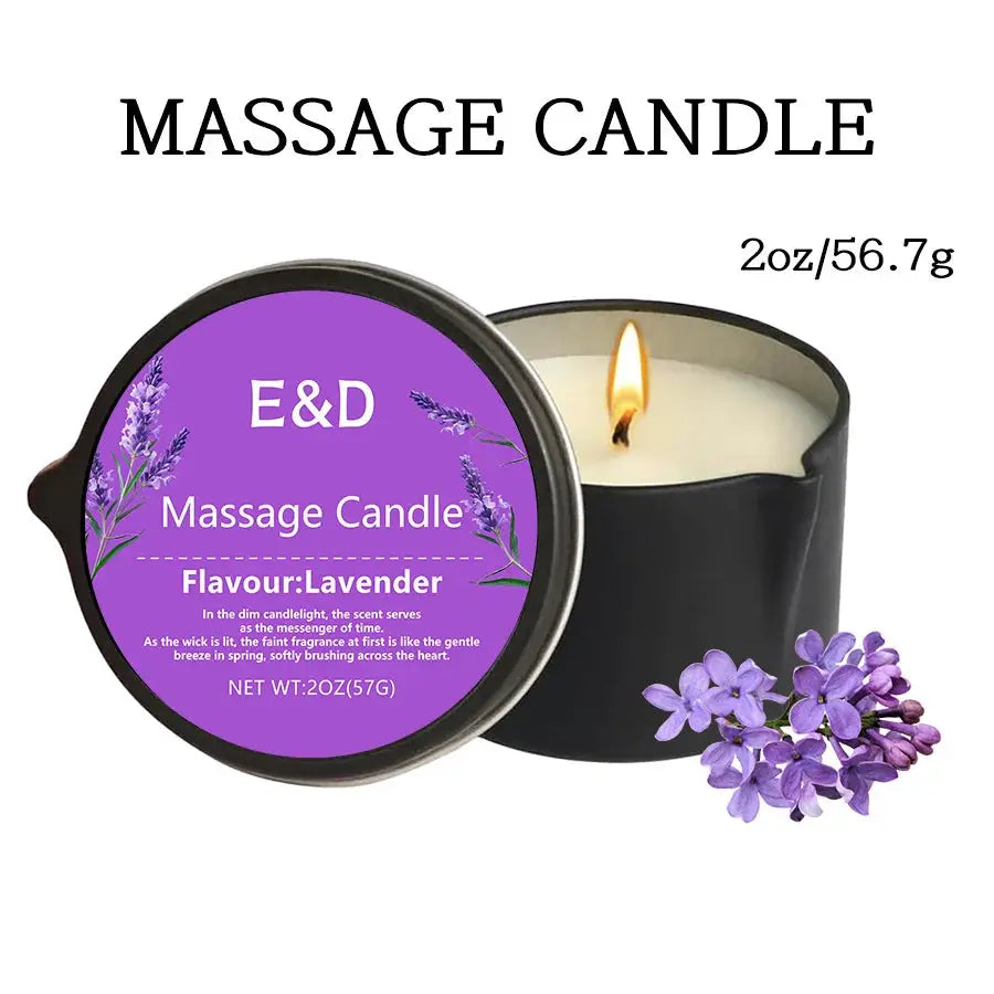 Massage Oil Candle for Stress Relief and Skin Moisturizing Aromatherapy Spa Essentials Luxury Candles