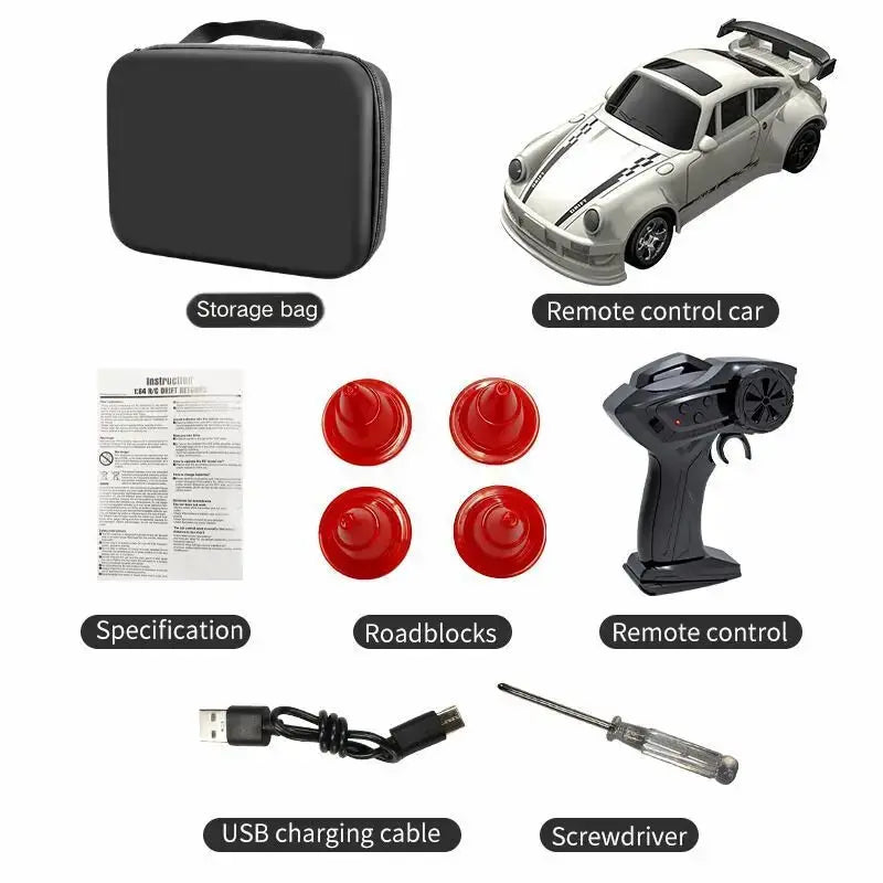 2026 KF20 1:64 Drift RC Car Four Wheel Drive Remote Controlled Racing Car Full Proportion Desk Competition Toy for Boys