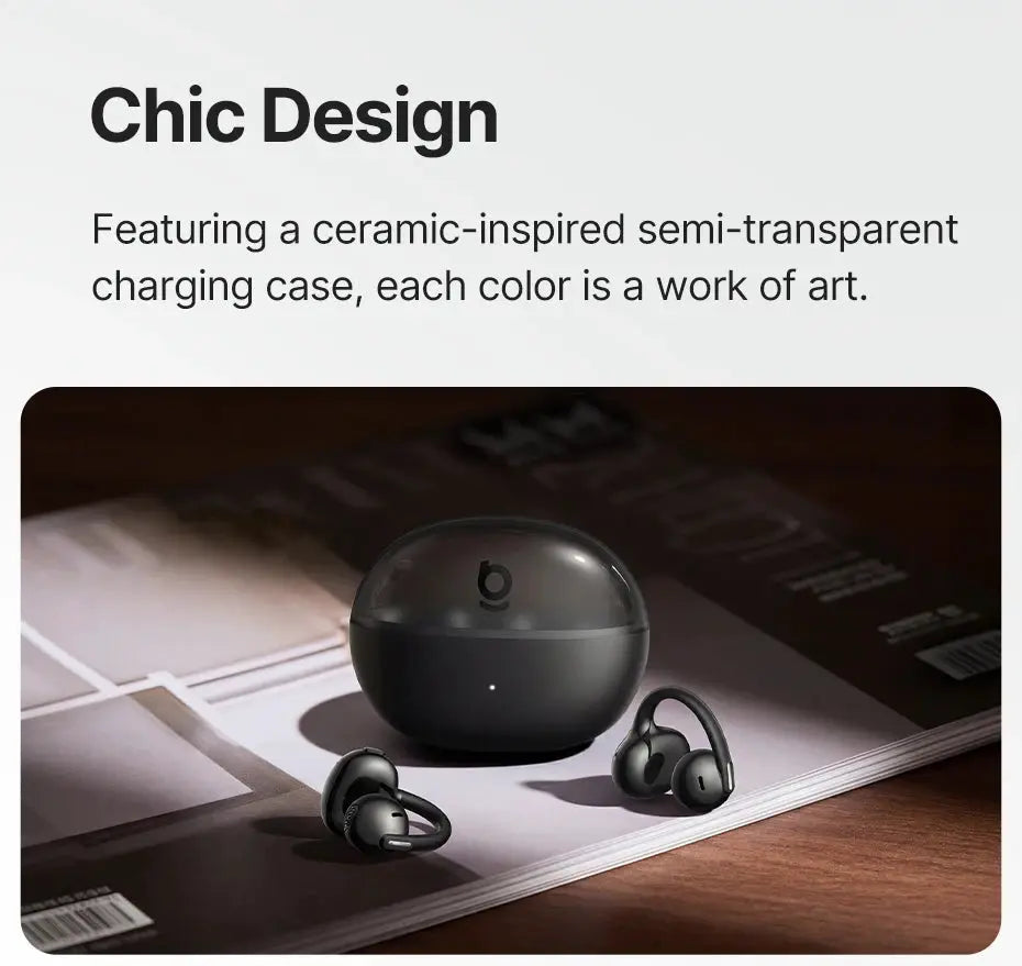 Baseus Bowie MC2 AIR TWS earbuds with black semi-transparent charging case 2 pcs