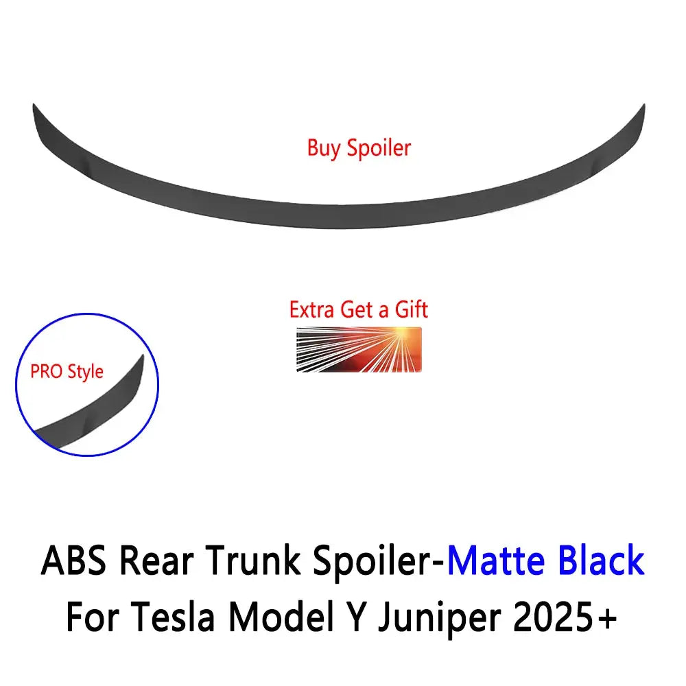 Simples Market ABS rear trunk spoiler for Tesla Model Y 2025+ in matte black