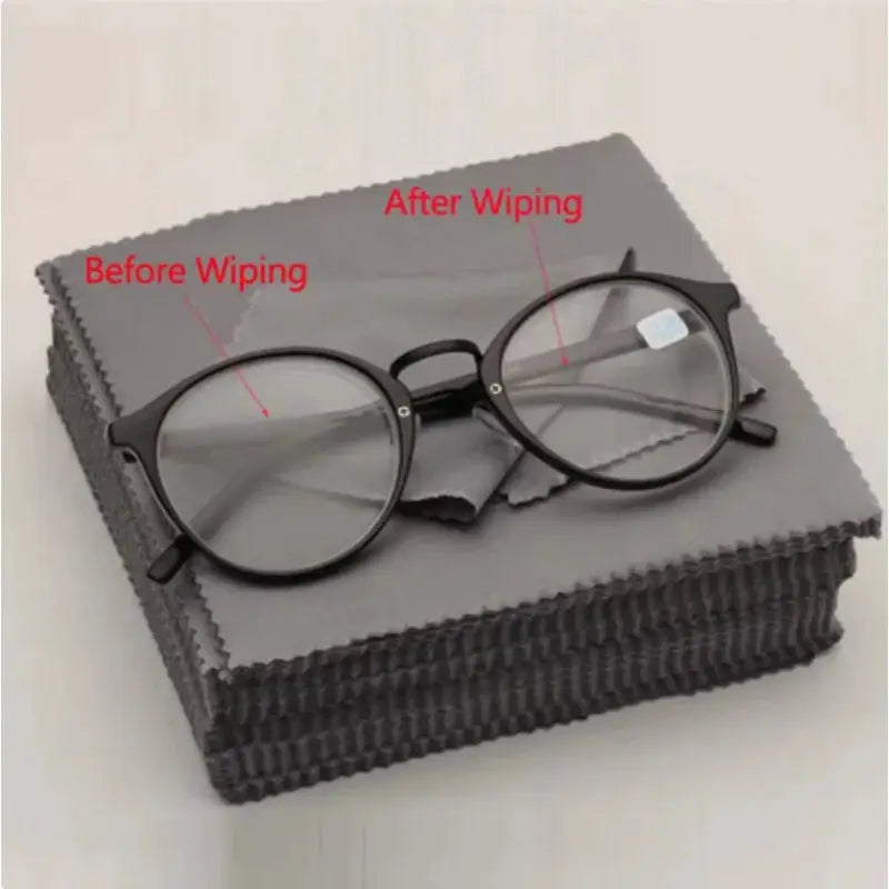 Twenty Pieces Black Microfiber Cleaning Cloth For Glasses And Cycling Sunglasses 13x13 Cm Eyewear Lens Care