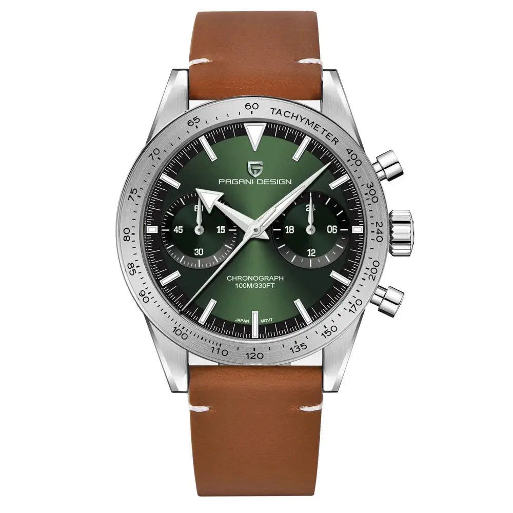 Pagani Design 2026 Retro Chronograph Moon Quartz Watch For Men VK64 Movement Sapphire Crystal Stainless Steel Case