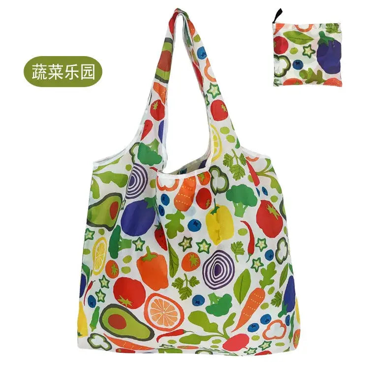 EcoCarry Large Foldable Reusable Tote Bag Made From 190T Polyester For Grocery Shopping Beach Storage
