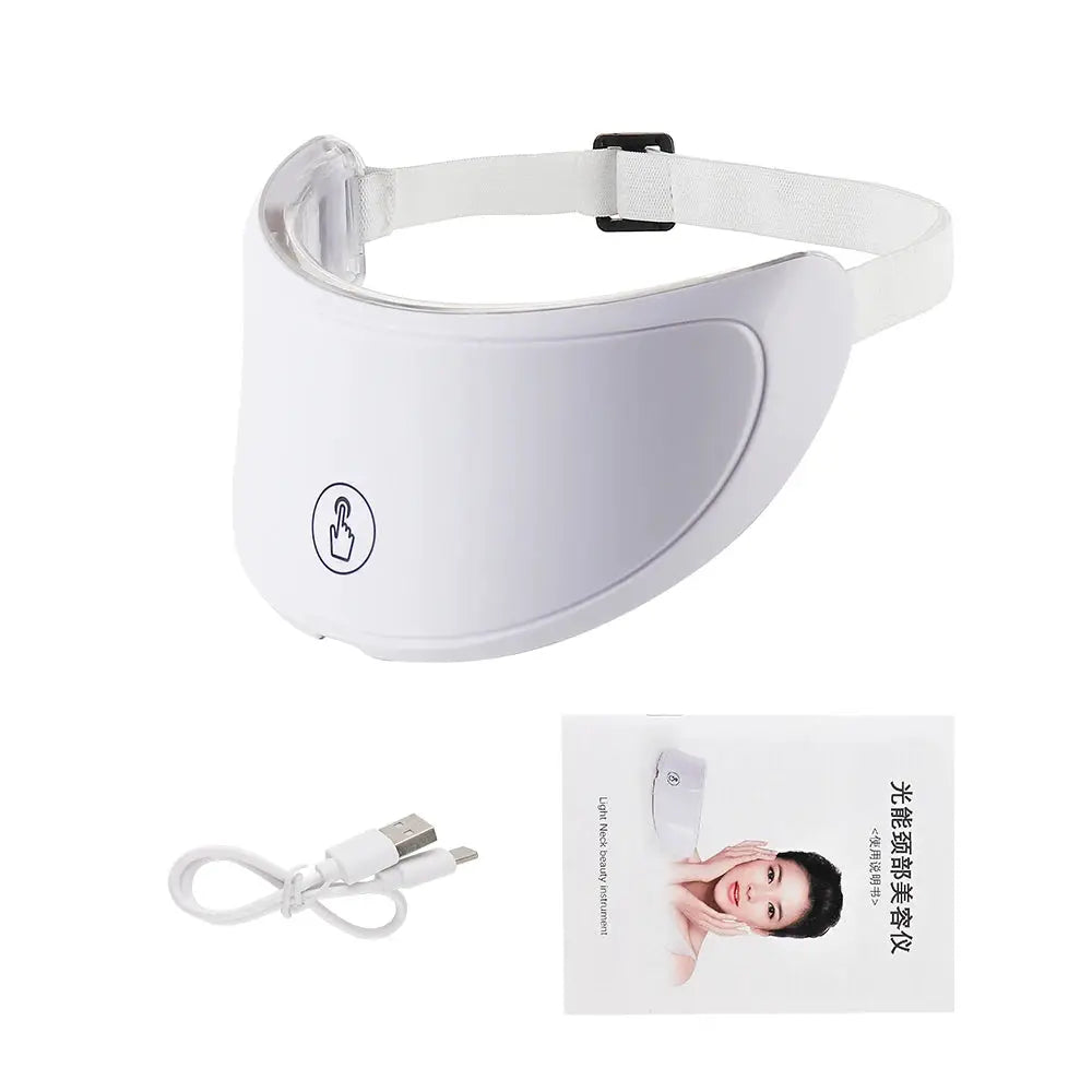 Led Facial And Neck Mask With Seven Color Light Therapy For Skin Care