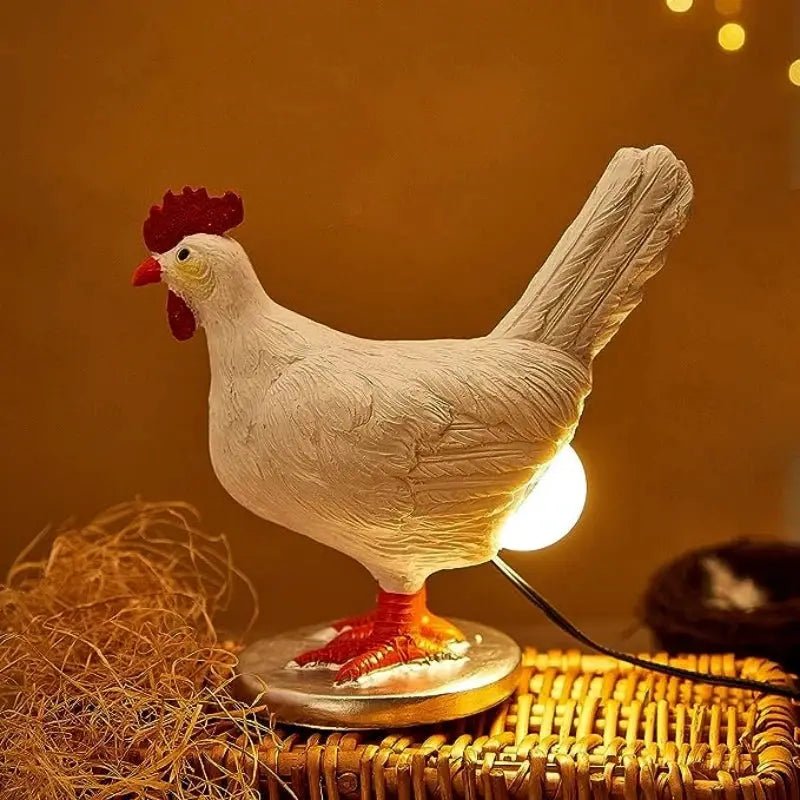 Decorative Night Light Simulated Chicken Lamp LED Table Lamp For Easter Home Decor Party Carnival - Simples Market
