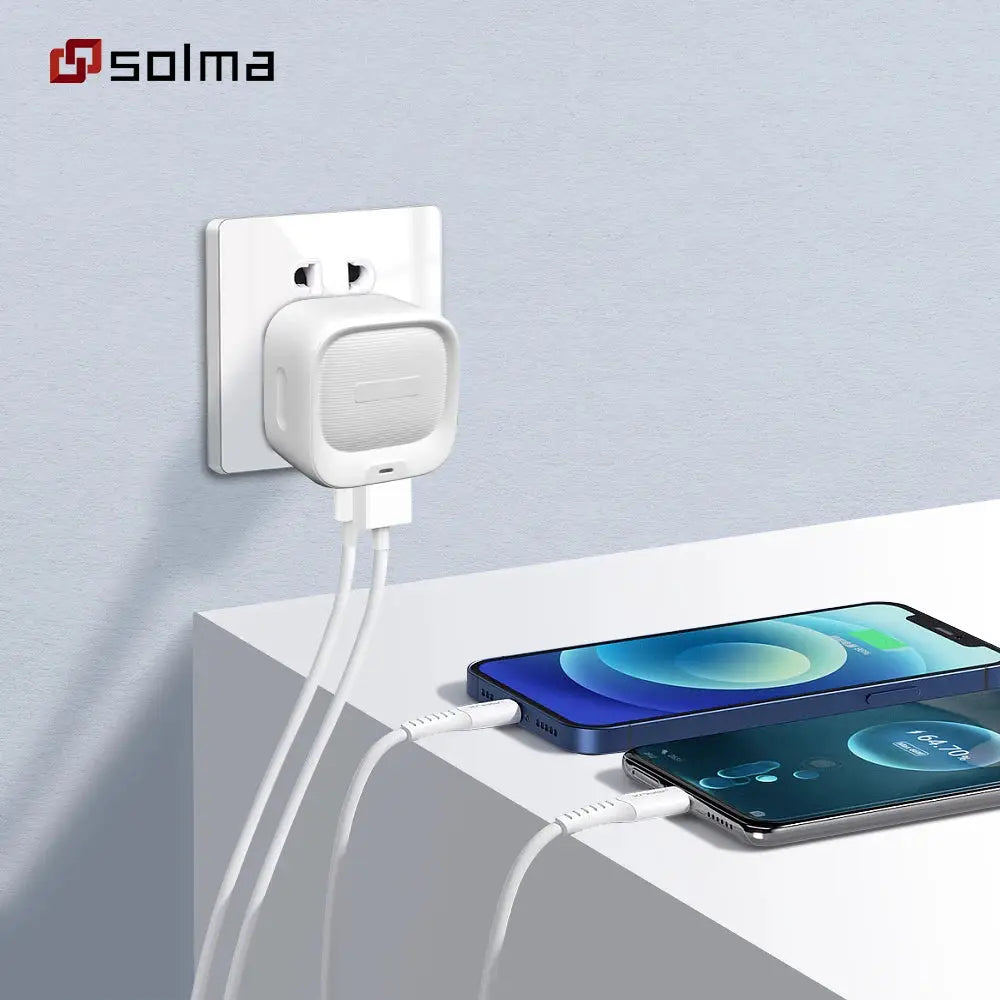 Solma PD USB Charger For Mobile Phones Fast Charge USB C Wall Adapter Portable Phone Charger