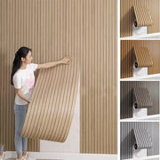 Simples Market 3D Textured Grid Wall Panels wood-look peel-and-stick wallpaper for walls/ceilings in light to dark brown
