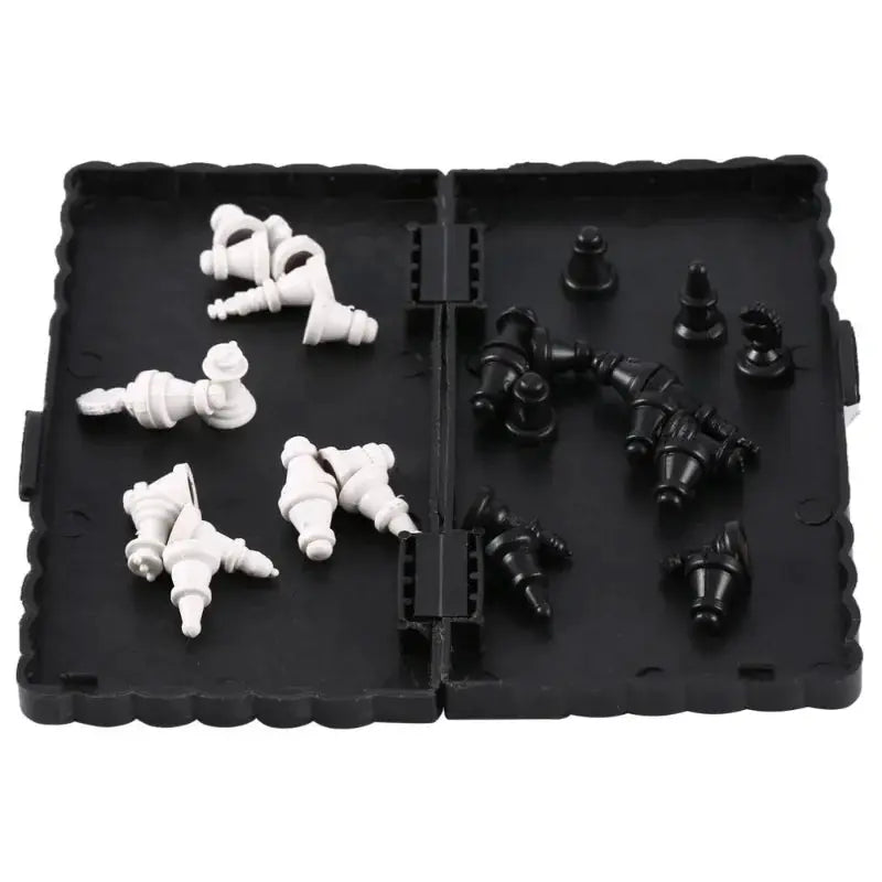 Mini Magnetic Chess Set Folding Portable Plastic Chessboard Game With Magnetic Pieces For Travel And Outdoors