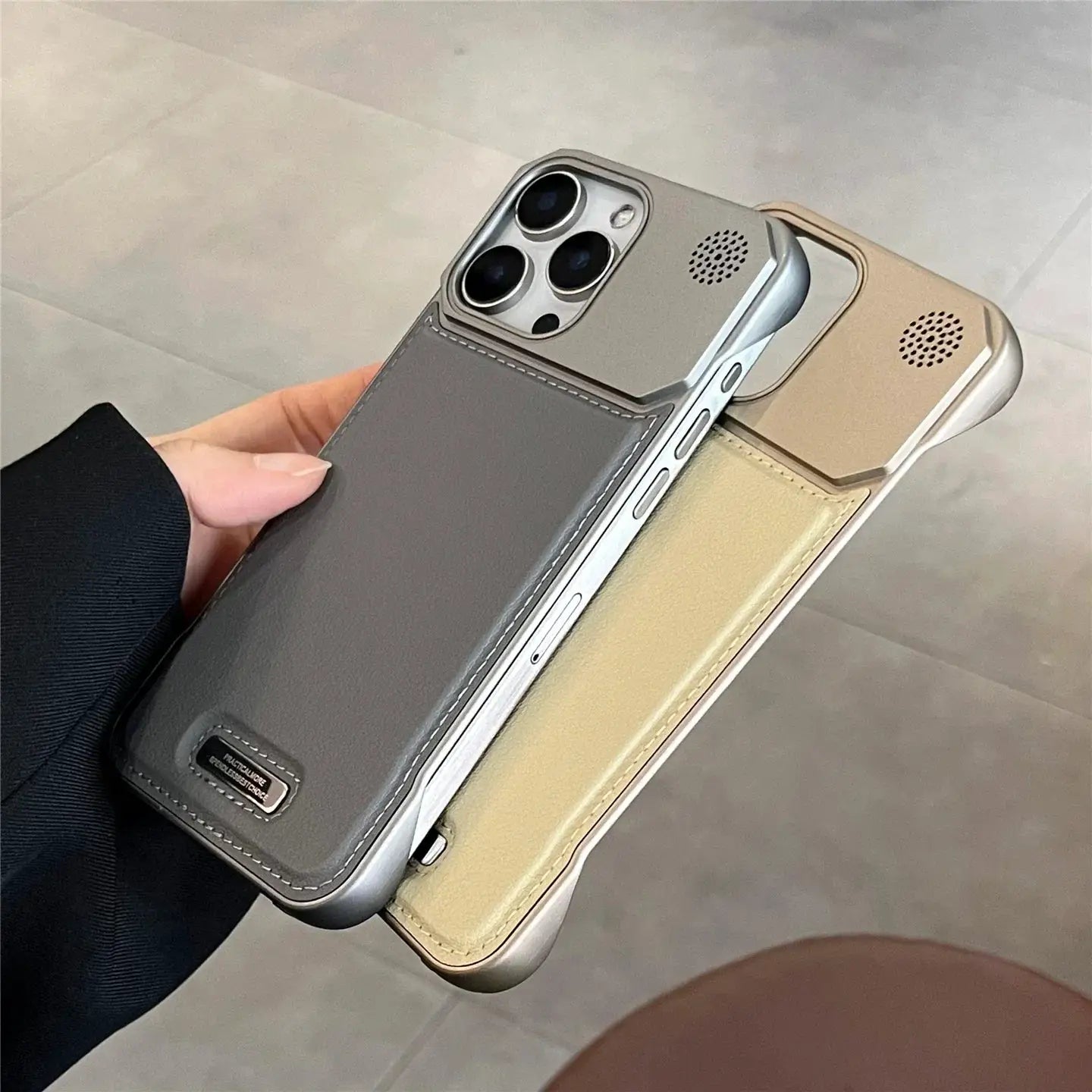 Business Aromatherapy Leather Case for iPhone 11 Pro Max to 17 Air MagSafe Frameless Armor