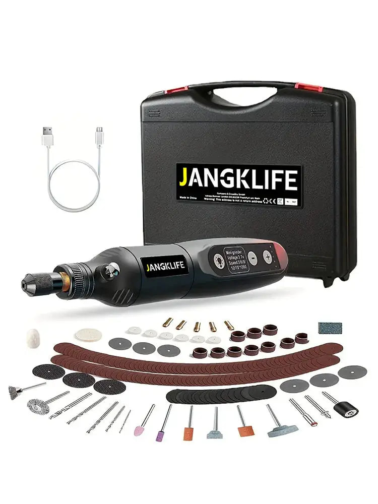 JANGKLIFE USB Cordless Rotary Tool Kit Engraving Pen For Jewelry Metal Glass DIY Mini Wireless Drill